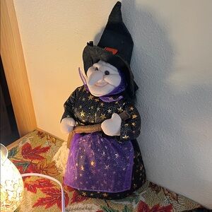 Halloween Witch Doll with Starry Dress